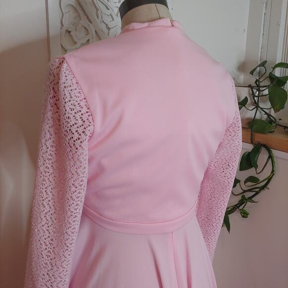 Vintage Pink Maxi Dress with Jacket - Picture 3 of 12